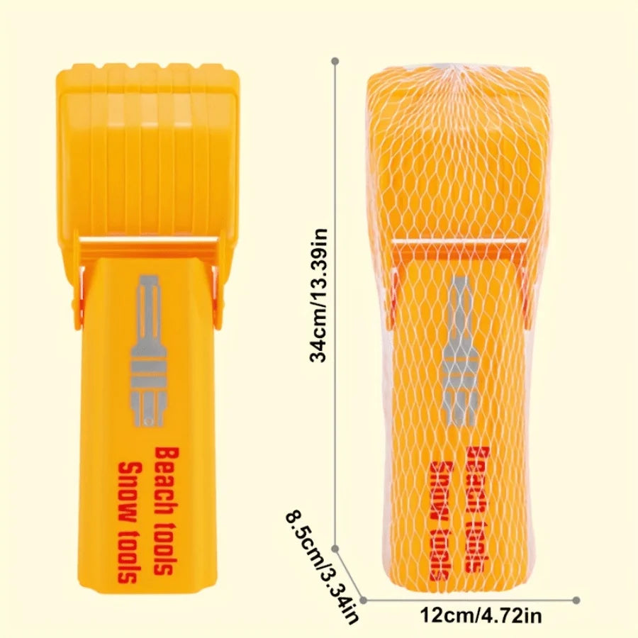 1pc/2pcs Pro Sand & Snow Shovel - Vibrant Orange Beach Digging Tool for Kids/Adults, Heavy-Duty Plastic Snow Toy