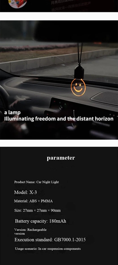 Car mounted small light bulb, interior decoration, car decoration, ambient light, pendant style creative car hanging night light