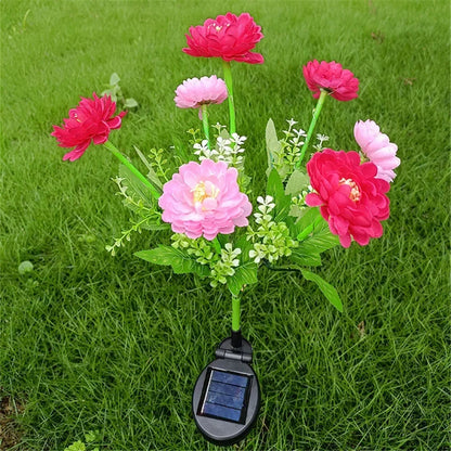 Solar Lights Outdoor Lighting Solar Garden Light Snow Lotus Flower Lawn Lamp for Yard Patio Flower Party Lamp Wedding Mother Day