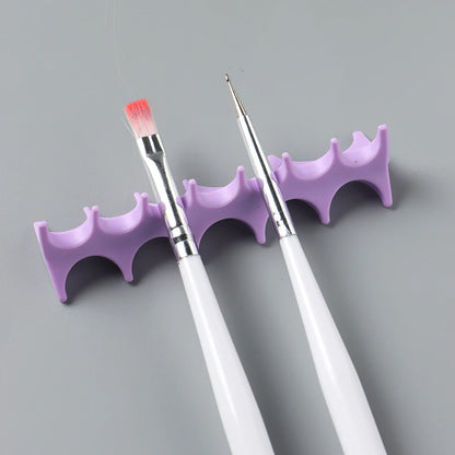 Soft Silicone Nail Pen Holder Brush Rack Shelf UV Gel Brush Display Stand Makeup Painting Pen Rest Organizer Stander Manicure