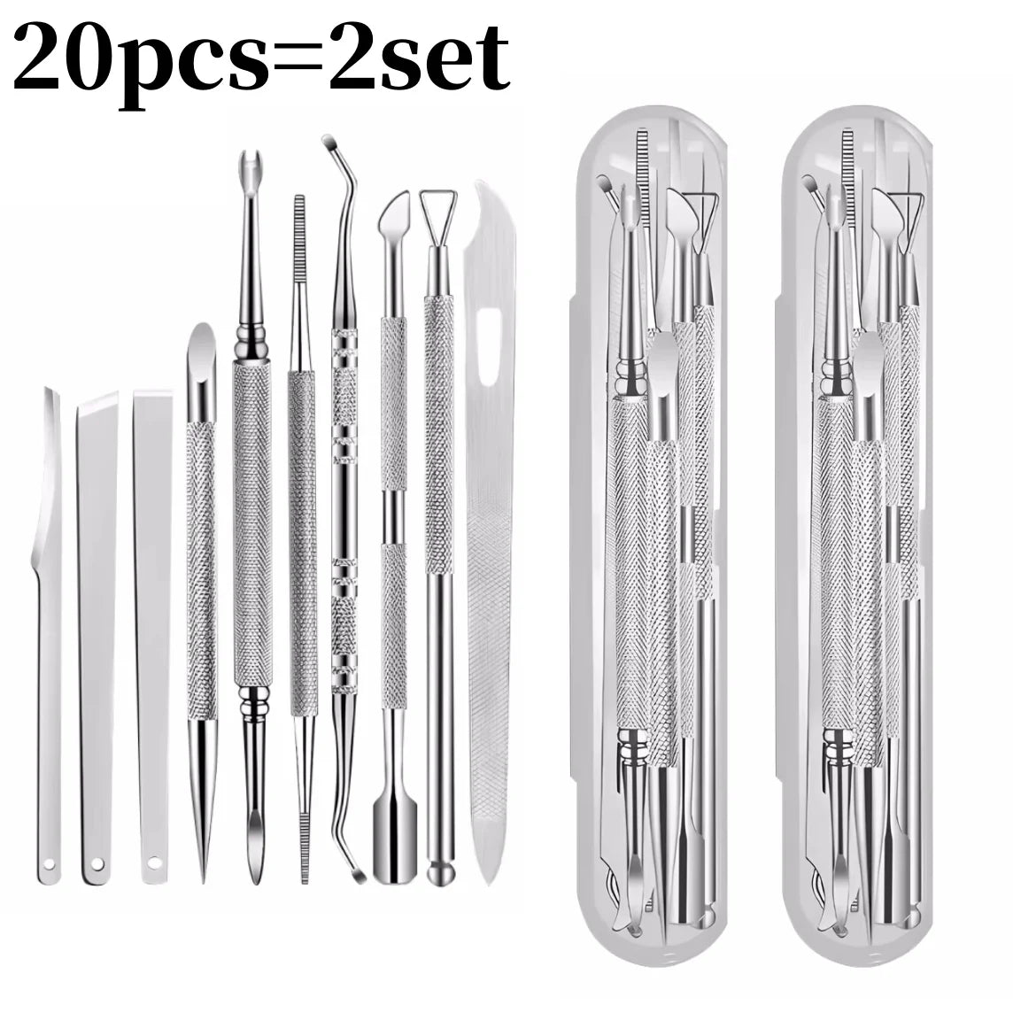 10pcs/set Stainless Steel Pedicure Tool Precision Manicure Knife for Removing Dead Skin Callus Portable Foot Cuticle Care Tools