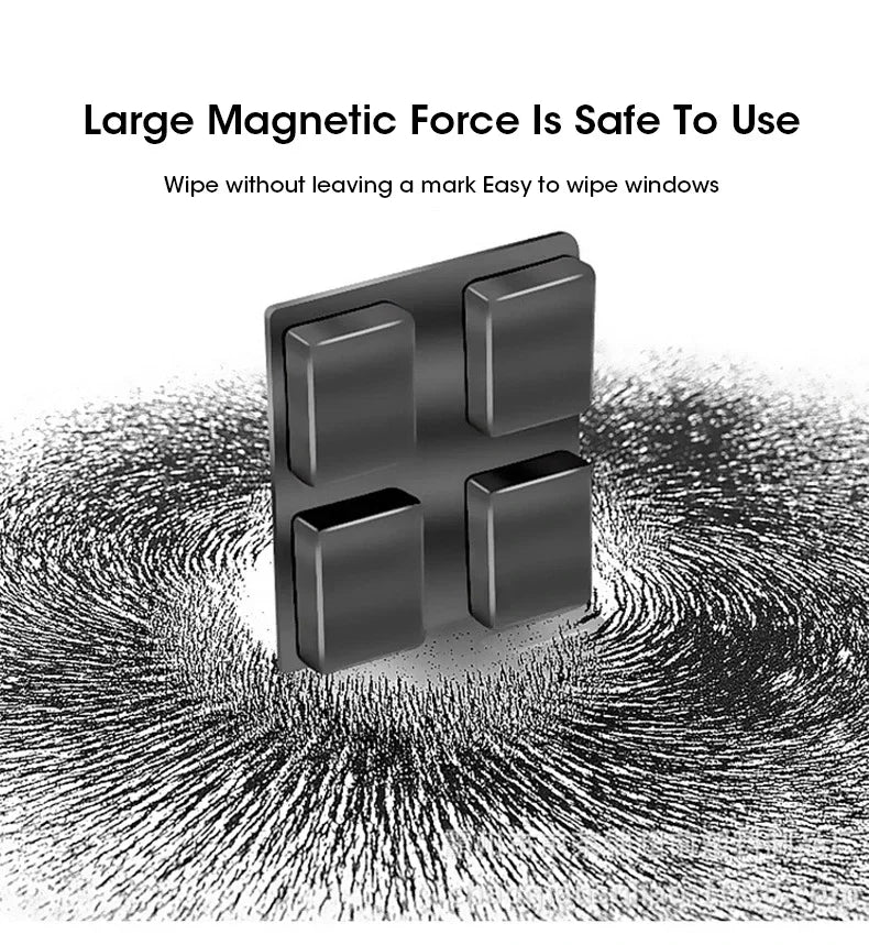 Magnetic Double Layer Glass Window Cleaner Home Multifunctional High Rise with Automatic Drainage Strong Grip Long Reach