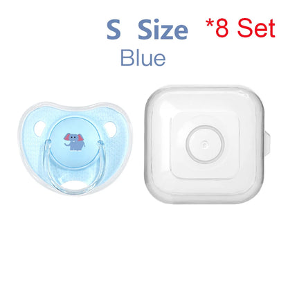 Cartoon Pattern Thumb Shape Toddlers Soothe Kids Newborn Baby Silicone Teething Pacifier
