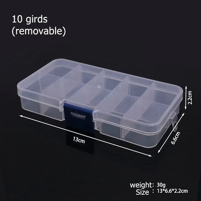 6–32 Compartment Plastic Storage Organizer Box for Beads, Jewelry & Craft Supplies