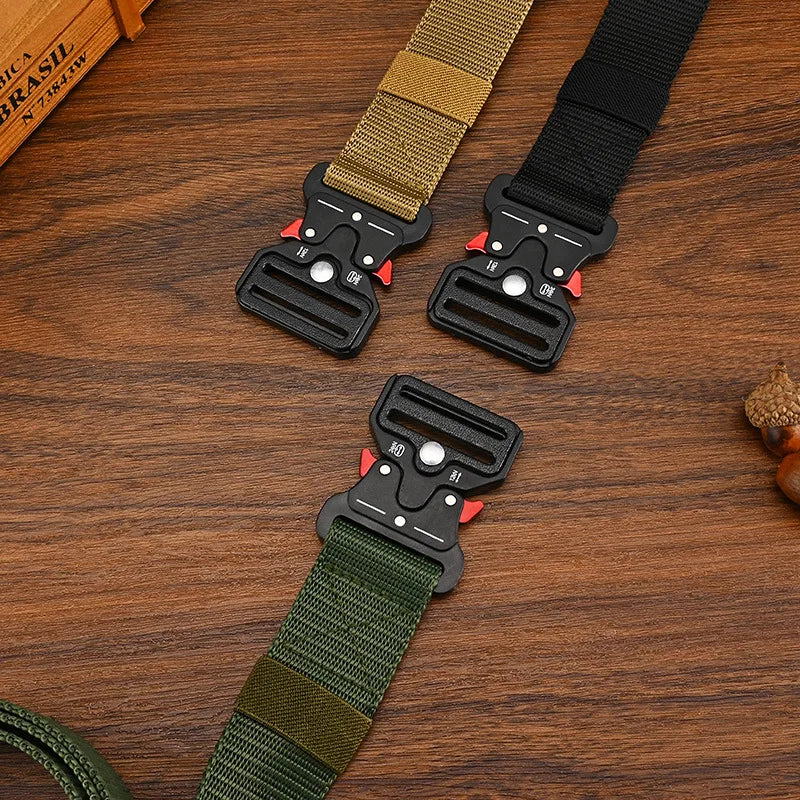 1 Pcs Outdoor Mountaineering Multifunctional Tactical Nylon Canvas Woven Trouser Belt