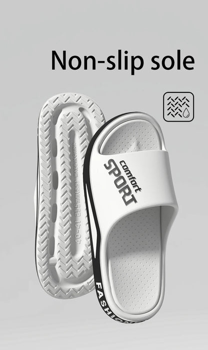 Fashion Men's Sandals Summer EVA Comfortable Anti-Slip Soft Soles House Slippers for Indoor Outdoor Wear Breathable Shower Slide
