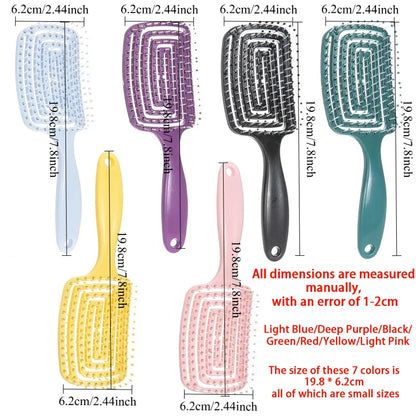 WANMEI Volumizing Detangling Hair Massage comb Hair Massage Comb with Hollowed-Out Design hair styling tools for real hair wigs