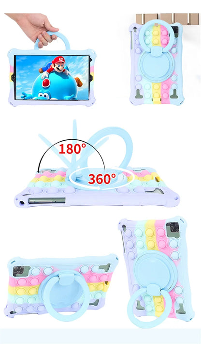 Funda Para 10.1" Universal Silicone Tablet Case 10 10.1 inch Android Tablet PC Shockproof Stand Cover Cases 25*16CM/9.84x6.3inch