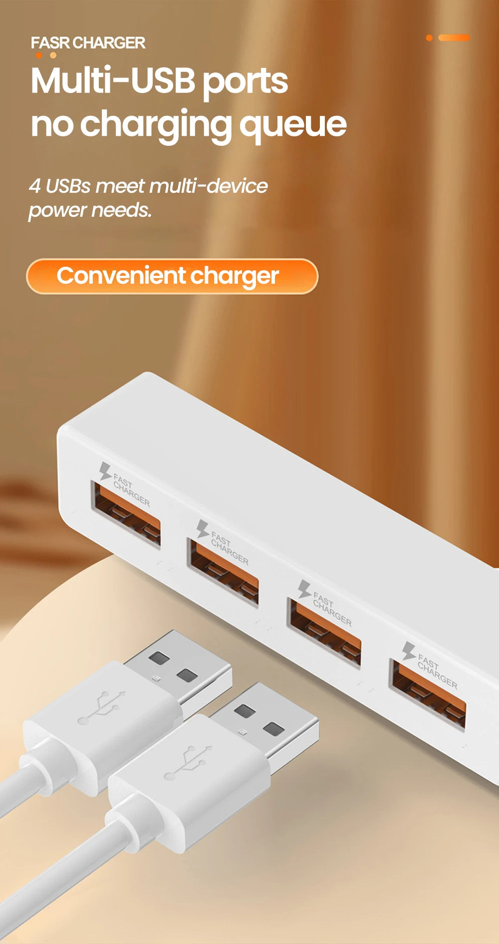 USB 2.0 4 Ports Plug Power Strip Charger Extension Cables USB Hub Multi-Port Socket Powered For PC Computer Accessories 30/120cm