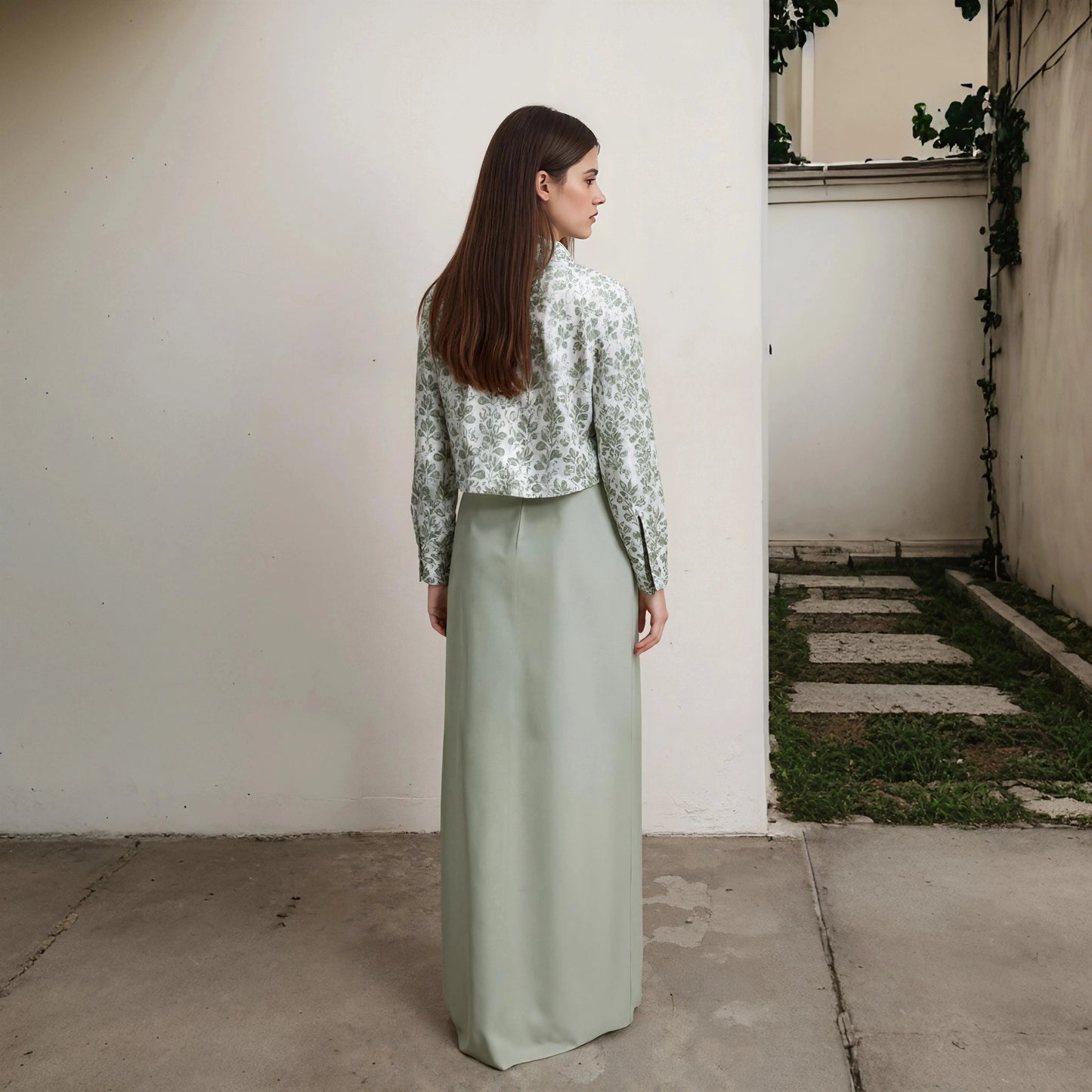 Autumn Winter Casual Women Cotton Linen Shirt Fashion Print Long Dress Set with Pocket Blouse Elegant Lady Street 2 Piece Set