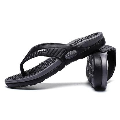 Men Massage Flip Flops EVA Slippers Summer Breathable Beach Shoes Sandals Men Flip Flops Breathable Plus Big Size Men Slipper 46