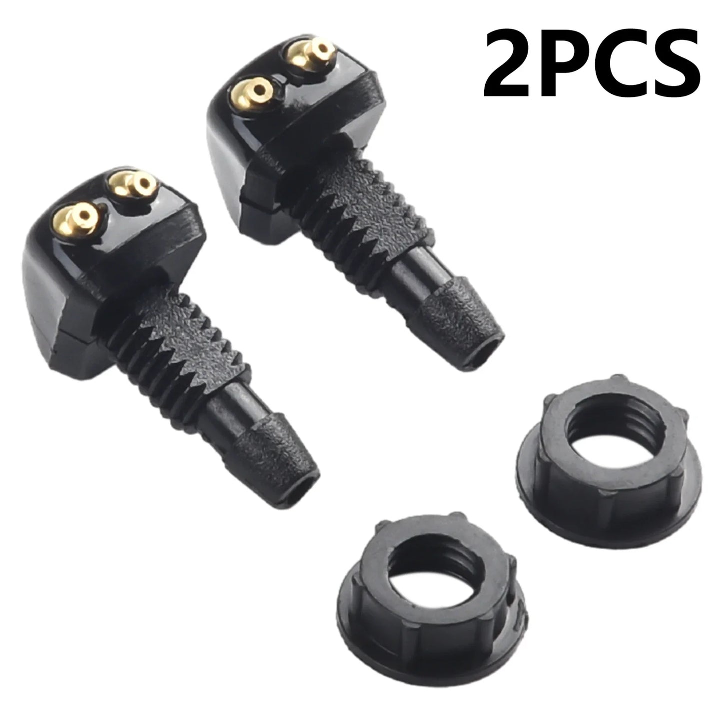 Sale 2Pcs Car Windshield Wiper Washer Spray Nozzle Fits Most Car Models Car Dual Holes Windshield Washer Nozzle Water Spray