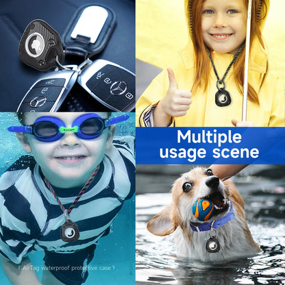 Waterproof Case for AirTag Holder Protective Case Suitable for Apple Location Tracker Airtag Key Pet Three Protection Cover