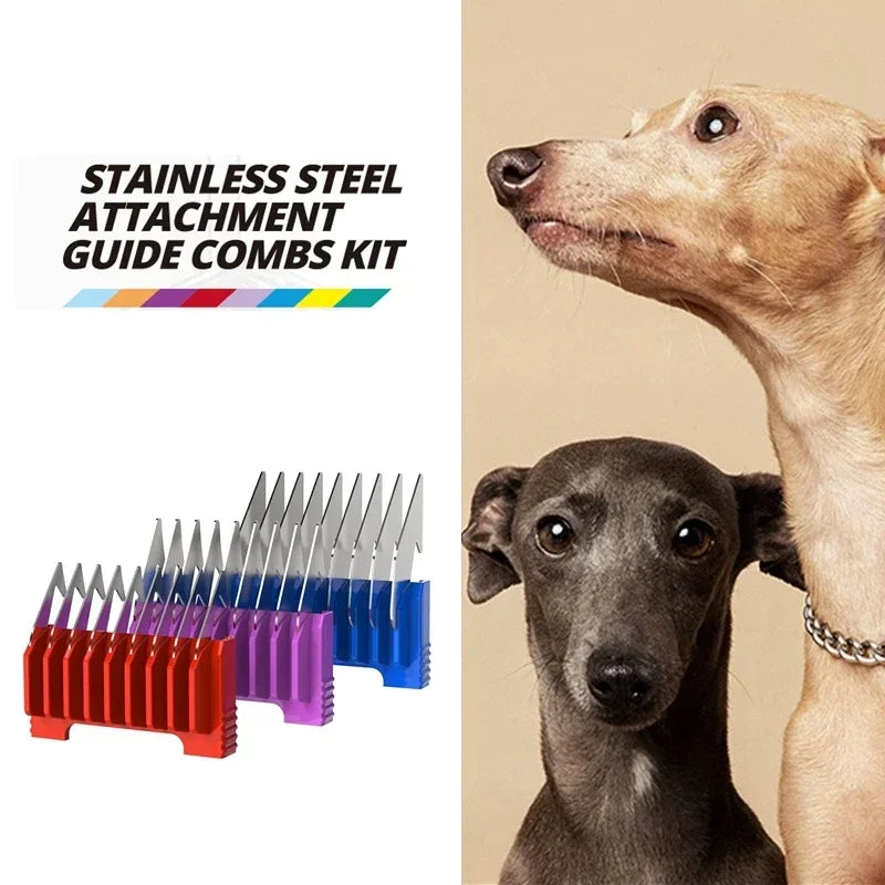 8-Colors Animal metal Combs set Fit For Wahl Professional Pet/Dog/Cat/Horse Clipper Arco,Bravura,Chromado,Creativa,Figura,Motion