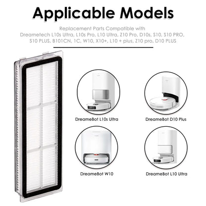 HEPA Filter For Xiaomi Robot Vacuum X20+, X20 Plus, S20+, S10 Plus, For Dreame L10s Ultra, L10s Pro, L10 Ultra Replacement Part