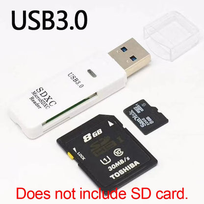 Multi Functional 2-in-1 High-speed USB 3.0/2.0 Card Reader Supports TF+SD Computer, Tablet Camera, Laptop, Car Mounted