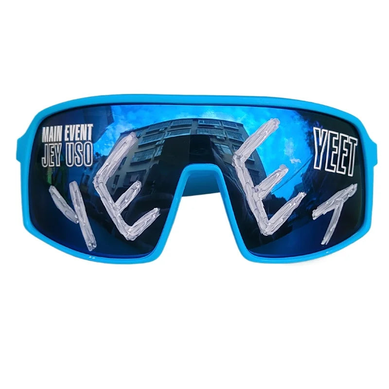 Jey Uso YEET Sunglasses Sports Shades MAIN EVENT Blue Glasses Bloodline USOS RARE Colors Motorcycle Glasses