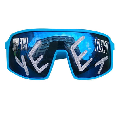 Jey Uso YEET Sunglasses Sports Shades MAIN EVENT Blue Glasses Bloodline USOS RARE Colors Motorcycle Glasses