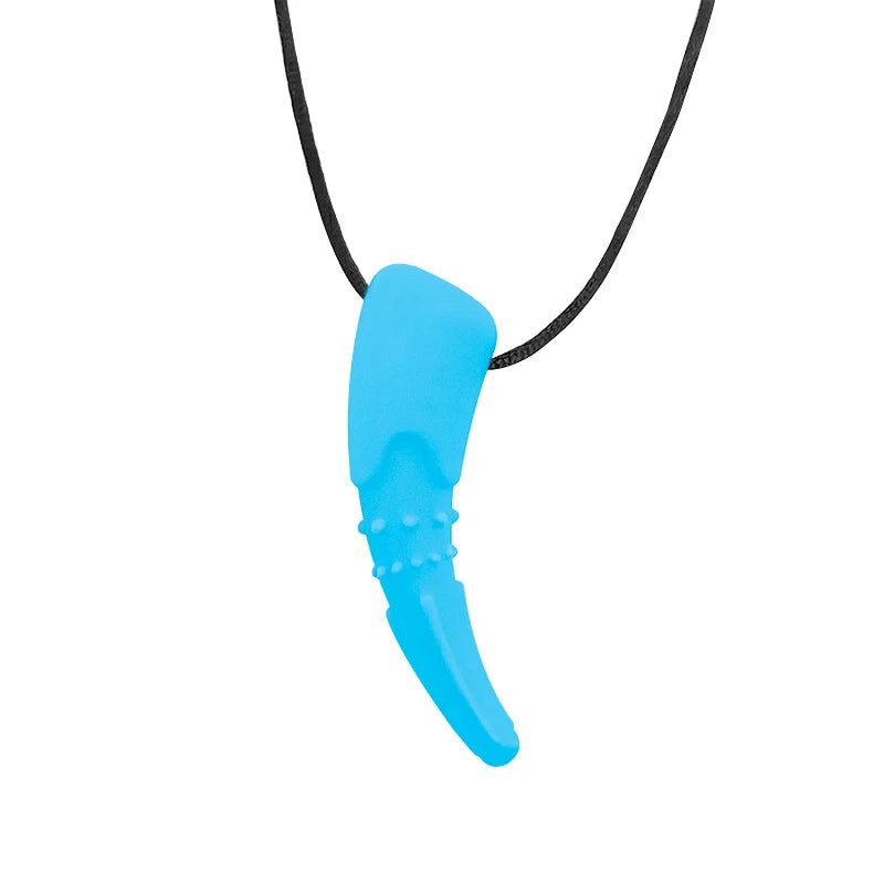 1pcs silicone teether children building block chewing necklace sensory chewing molar pendant oral motor toy for ADHD boy gift