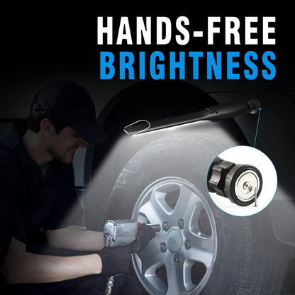 KDULIT LED Magnetic Work Light Rechargeable Underhood Work Lamp With Hooks & Rotating Magnetic Base For Car Repairing Emergency