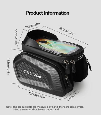Bicycle Phone Bag Bike Top Front Tube Frame Bags Cycling Front Bag Touch Screen Road MTB Mountain Bike Phone Bags Accessories