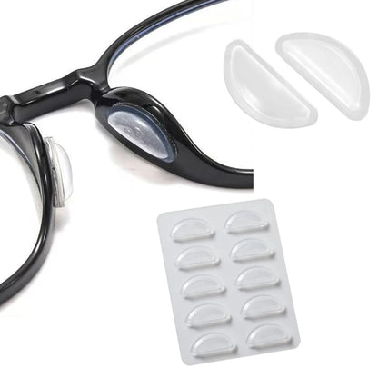 5/10 Pairs Super Sticky Anti Slip Eyeglass Nose Pads Soft Silicone Adhesive Glasses Nose Pad for Plastic Frame Glasses Parts