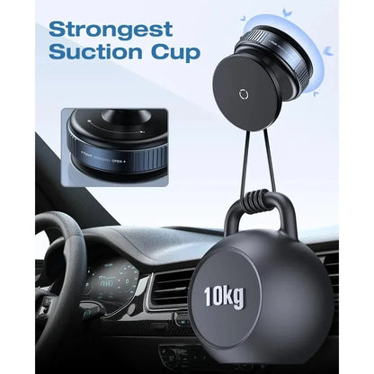 360°Adjustable Suction Cup Phone Mount Magnetic Car Phone Holder Vacuum Suction for Gym/Mirror/Smooth Surface For All Smartphone