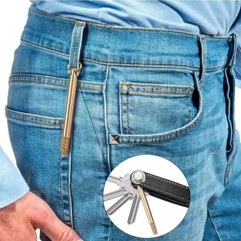Outdoor Pocket Toothpick Titanium EDC Portable Mini Toothpick Fruit Fork Camping Tool Toothpick Tube Is More Durable Than Floss