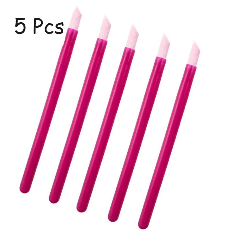 5Pcs Quartz Pen Nail Cuticle Remover Pusher Professional Care Nail Polish Manicure Stick Nail Files Accessories Tool