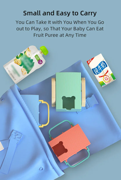 Adjustable Toddler Juice Box Holder - Baby Food and Juice Box Anti-Extrusion Bracket， Milk Carton Cup Holder with Portable