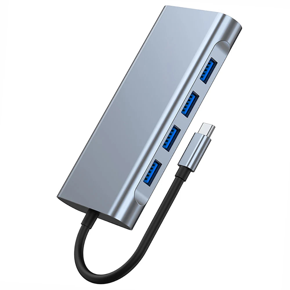 11-in-1 4K USB C 3.0 HUB Type C to HDMI-compatible USB 3.0 Adapter Type C HUB Dock PD 87W USB C Splitter for MacBook Pro Air