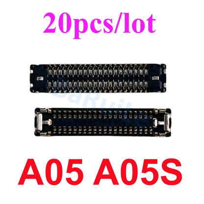 20pcs USB Charging FPC Connector on Mother Board For Samsung  A31 A71 A72 A52 A53 A22 A12 A02S A05 A40 A70 Charger Plug on Board