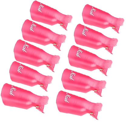 LULAA 10Pcs/16Pcs Plastic Nail Art Soak Off Cap Clip UV Gel Polish Remover Wrap Tool for Fingernail Removal Soak Off Clips