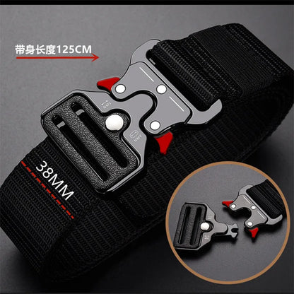 1 piece tactical belt for men; outdoor sports and leisure quick release buckle belt; hot sale