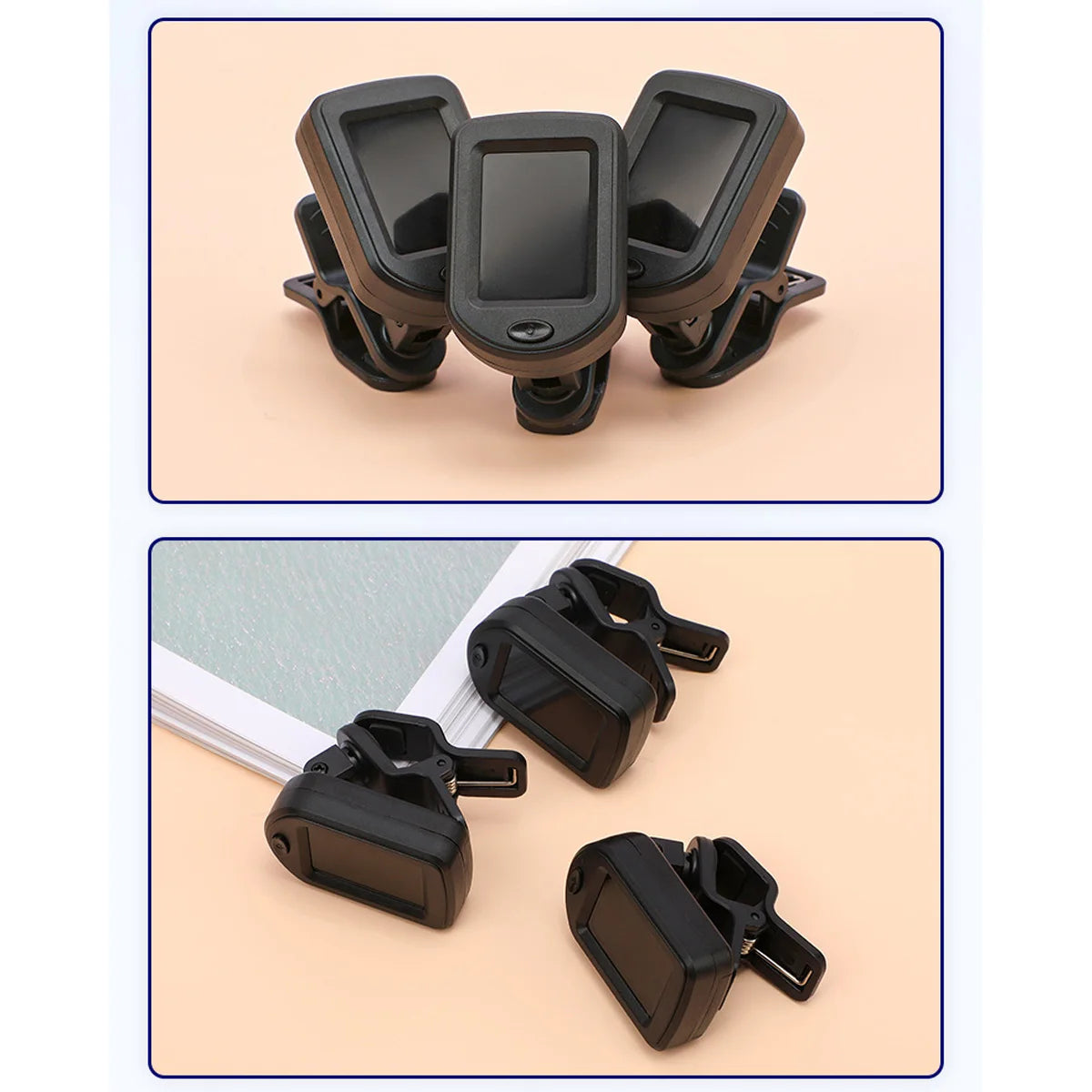 Clip-On Guitar Tuner with Regular/Color Screen 360° Rotatable Chromatic Tuner for Guitar, Bass, Ukulele, Violin