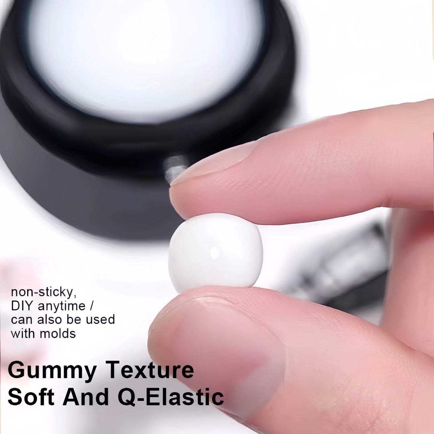 3D Nail Gel, Non-Sticky Hard Long-Lasting Overlay, Creates 3D Bow Geometric Letter Shapes, Salon Quality, Soluble Residue-Free A
