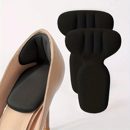 Double-Layer Thick T-Shaped Foam Heel Pad And Heel Cup - Soft, Breathable, Non-Slip, Durable, Comfortable To Wear In High Heels