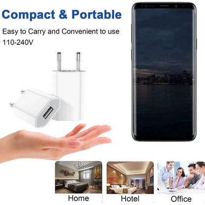 1-5Pcs Universal 5V EU Plug USB Home Travel Mobile Phone Charger For Samsung Xiaomi Redmi  Huawei Charger Power Wall Adapter
