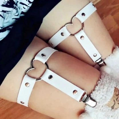 1pc/2pc punk Metal Tassel Pendant Pink PU Leather Choker Collar Sexy Spiked Neck Strap Clavicle Men Necklaces for Women Gothic