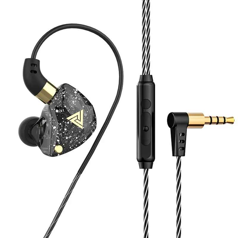 QKZ CK5 FiLe Wired Earphone with Microphone HiFi Music Earphone Professional Gaming And Sports Noise Cancelling Headphones