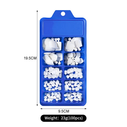 100pcs Classic White Fake Toenails Short Square Full Cover Press On Toenail Artificial False Toe Nails Tips for Women Daily Wear
