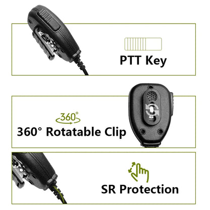 Baofeng Microphone Speaker Mic PTT Shoulder For DM-1701 UV-18 Pro UV5RH Ham Radio QuanSheng UV-K5 UV-K6 UV-5RPLUS Walkie Talkie