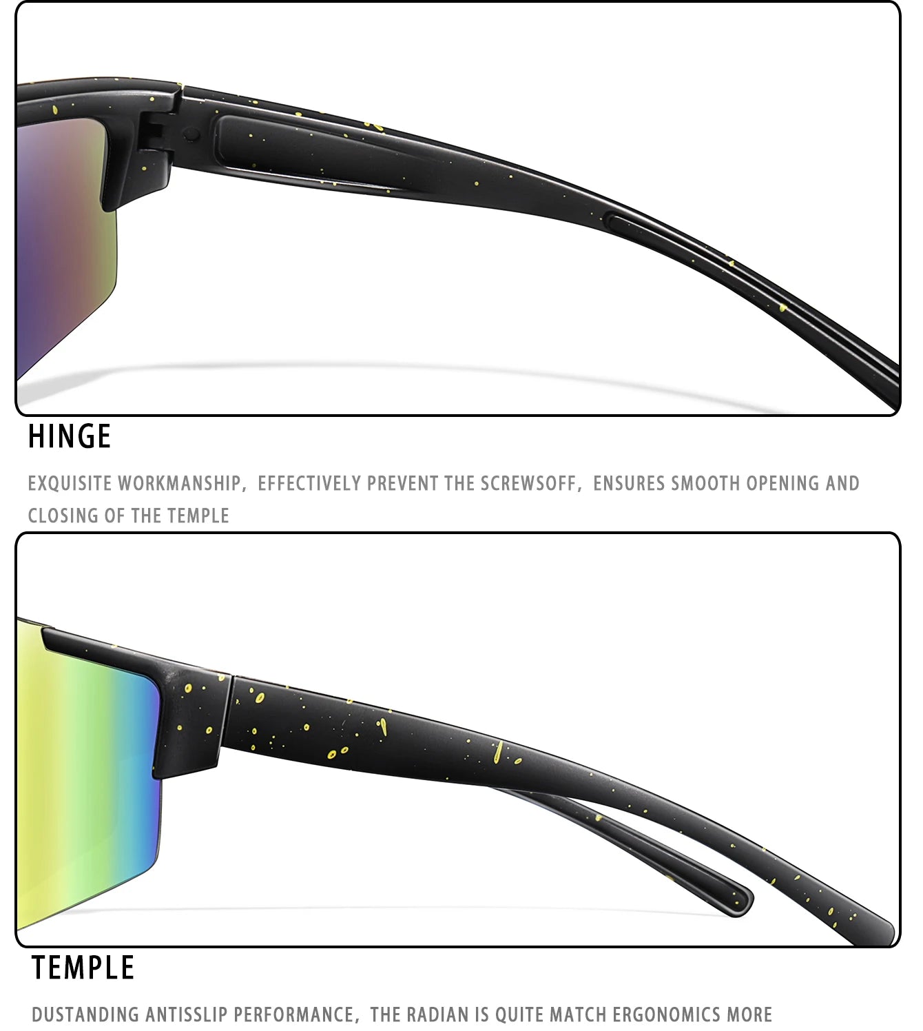 LOISRUBY Band New Style Cycling Sunglasses Sports Bike Glasses Men Women Mtb Bicycle Eyewear Large Windproof Eyewear UV400
