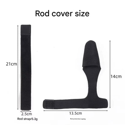 Fishing rod elastic protection rod cap special rod strap fishing rod strap set water droplet wheel winding rod strap fishing gea