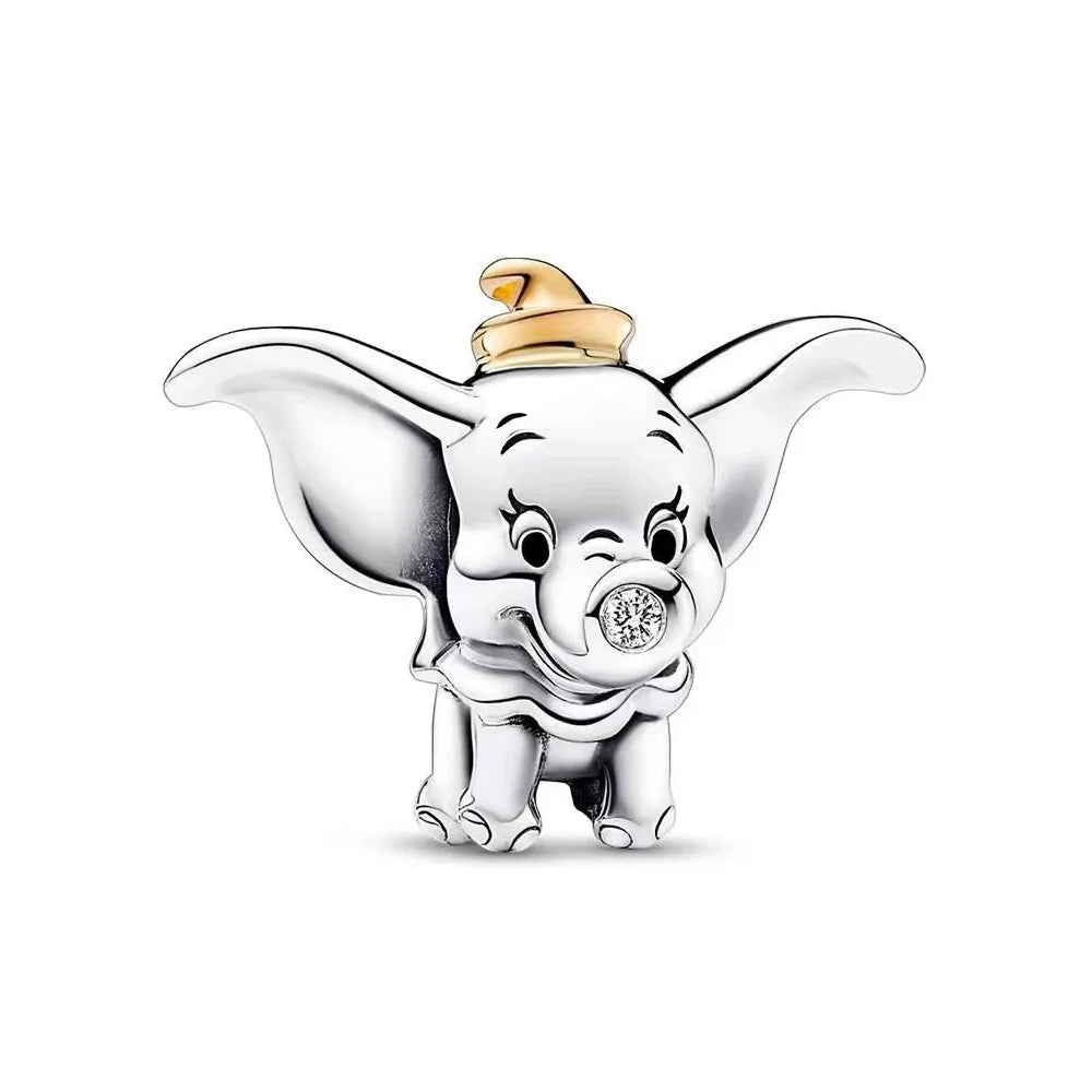 Hot Sell MINISO Disney 925 Sterling Silver Animals Mobilization Charms Beads Hot Original Bracelet DIY Jewelry Women Pendant