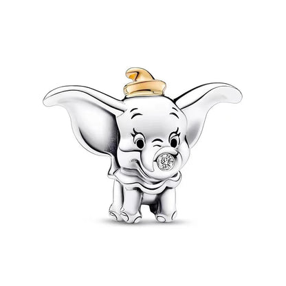 Hot Sell MINISO Disney 925 Sterling Silver Animals Mobilization Charms Beads Hot Original Bracelet DIY Jewelry Women Pendant