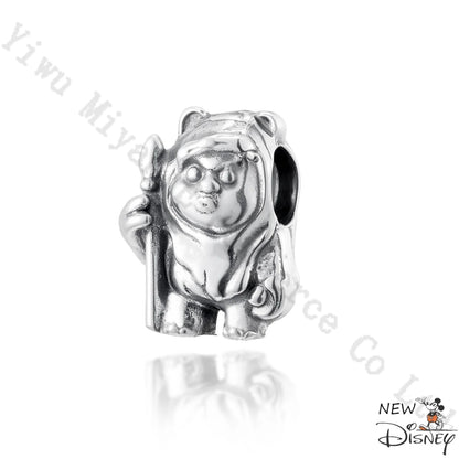 Disney 2026 Charms for Bracelet 925 Sterling Silver Darth Vader Grogu Beads Pendant DIY Jewelry Making Gift for Women Men Fans