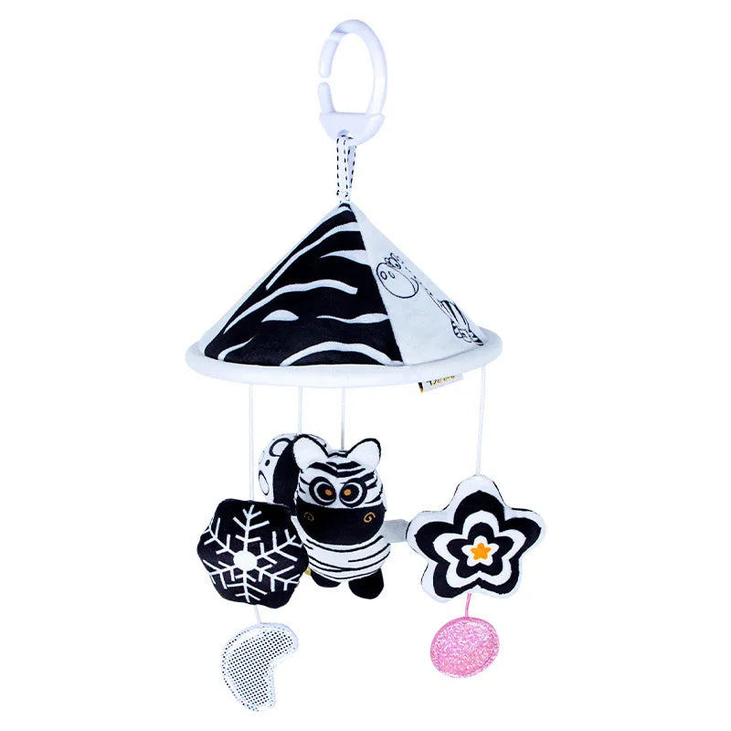 Black and White High Contrast Baby Toys Car Seat Toys for Newborn Hanging  Stroller Toy for 0 12 Months Infant Rattle Toys