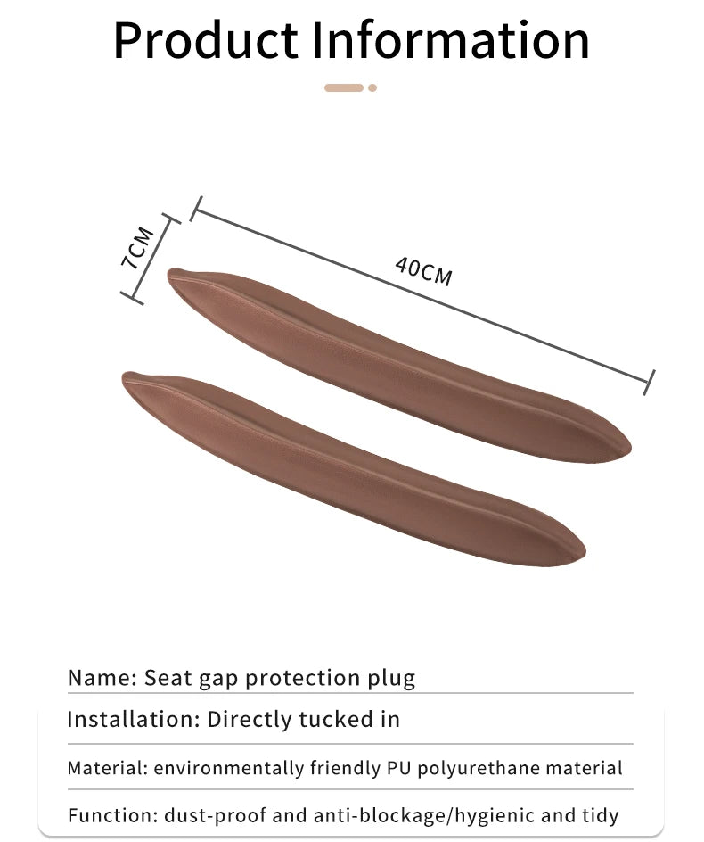 Plug-In Car Seat Gap Filler Elastic EVA Car Seat Crevice Filling Strip Universal Seat Blocker Prevent Dropping Car Accessories