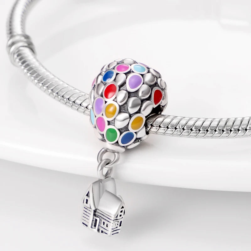 Charms plata de ley Disney Stitch Mickey and Minnie Pendant Beads Fits 3mm Bracelet Necklace For Women Luxury DIY Fine Jewelry